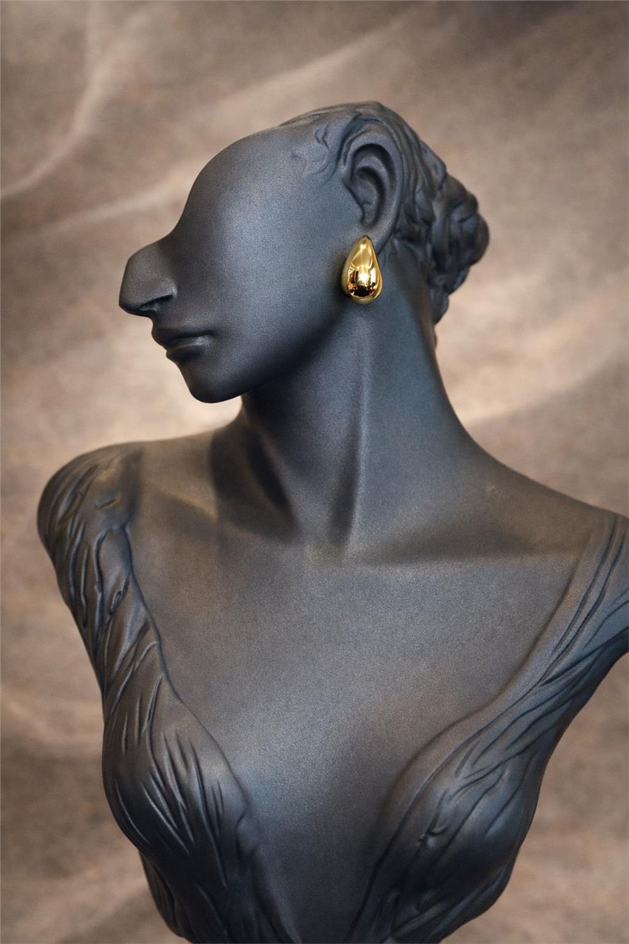 Alina Gold Renk Damla Küpe